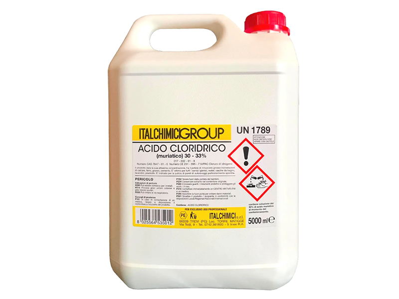 ACIDO MURIATICO PURO LT.5 33%