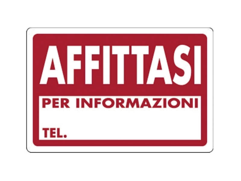 CARTELLO AFFITTASI 20X30 PVC