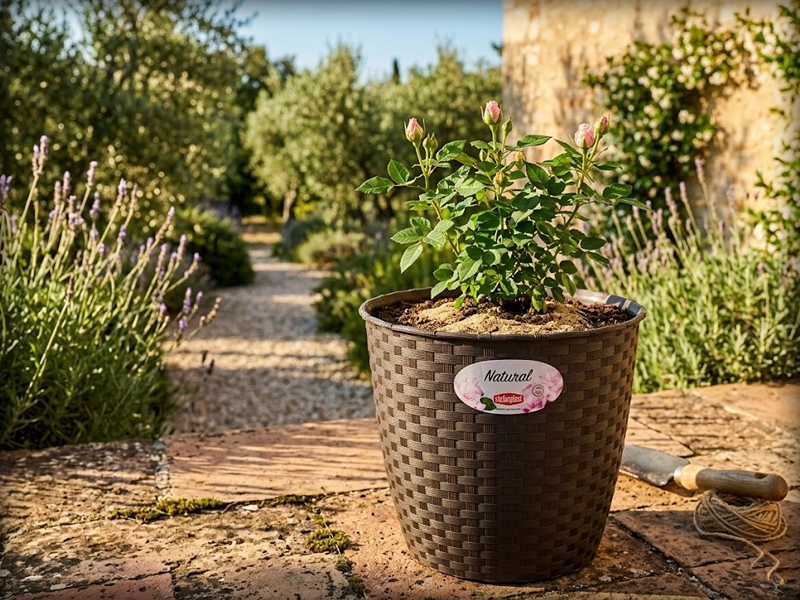 VASO NATURAL D.14 COLORE MOKA*