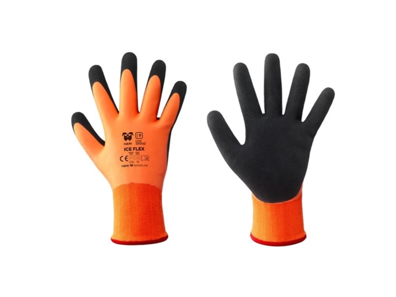 GUANTI FELPATI ARANCIO IMPERM. TG. 9